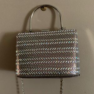 D'Margeaux Top Handle Clutch/ Crossbody Handbag Mink NEW with tag